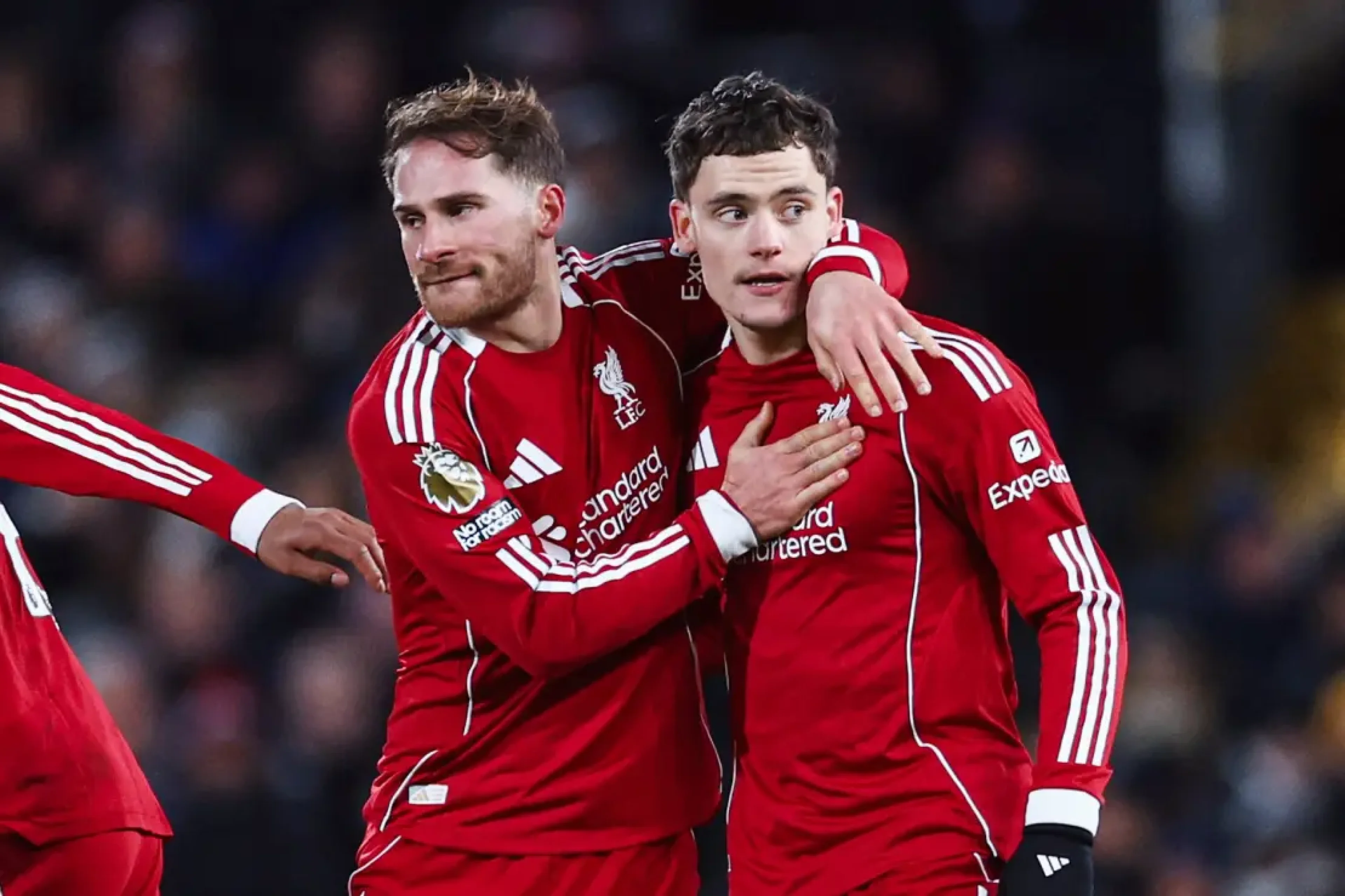Alexis Mac Allister y Florian Wirtz durante el encuentro contra Fulham