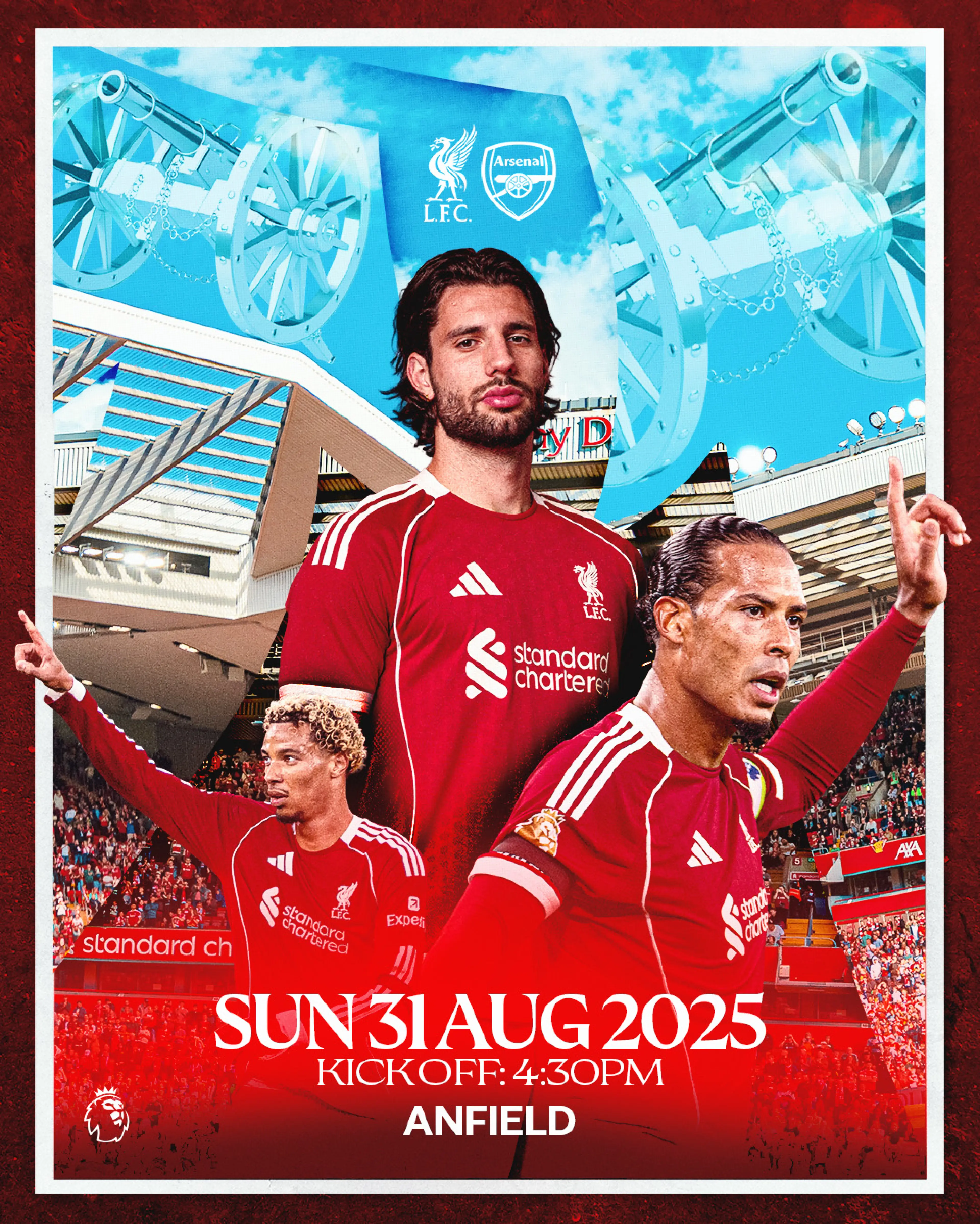 Liverpool vs Arsenal at Anfield, 2025