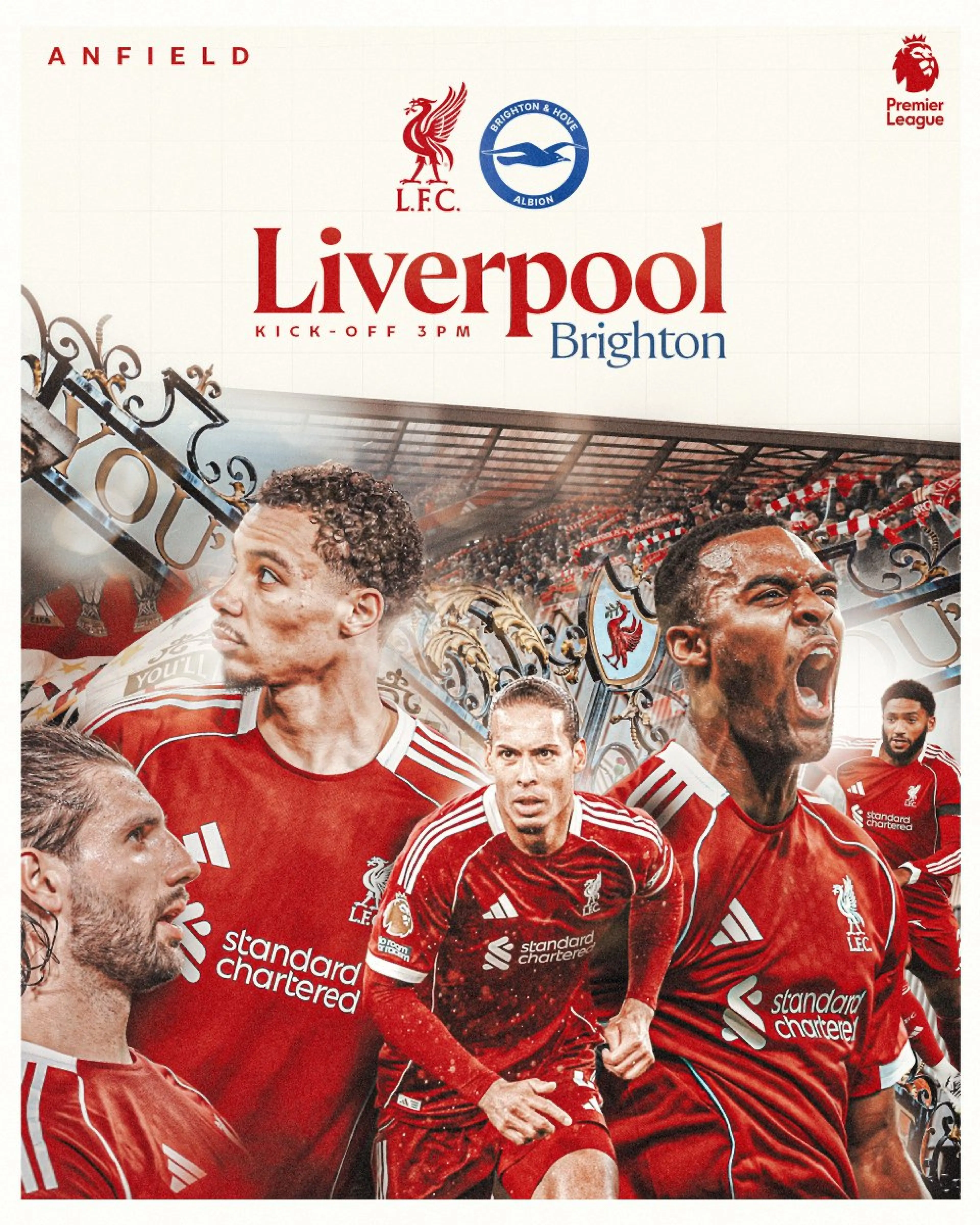 Liverpool vs Brighton, diciembre 2025 - match poster
