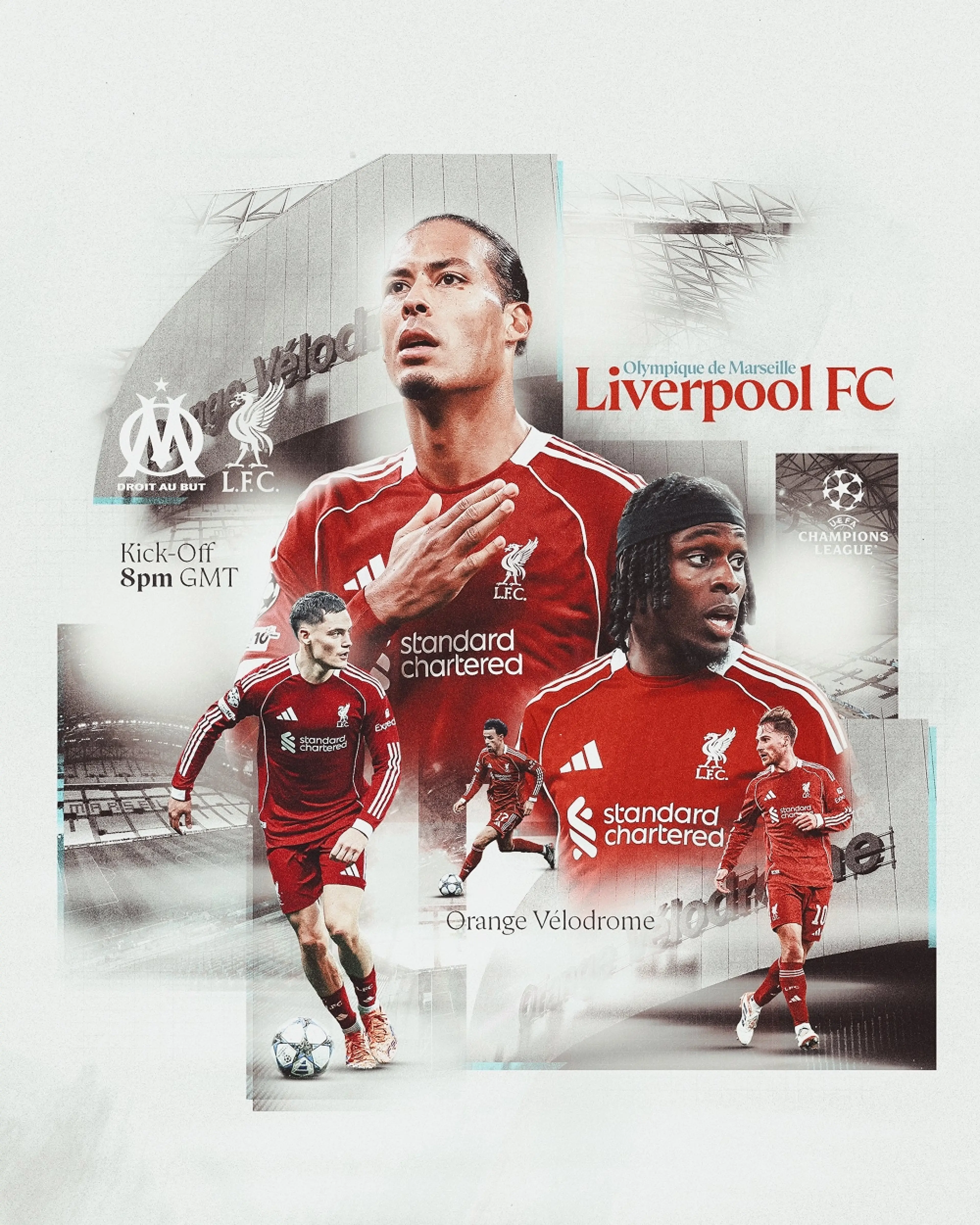 Marseille vs Liverpool - Poster del partido - enero 2026