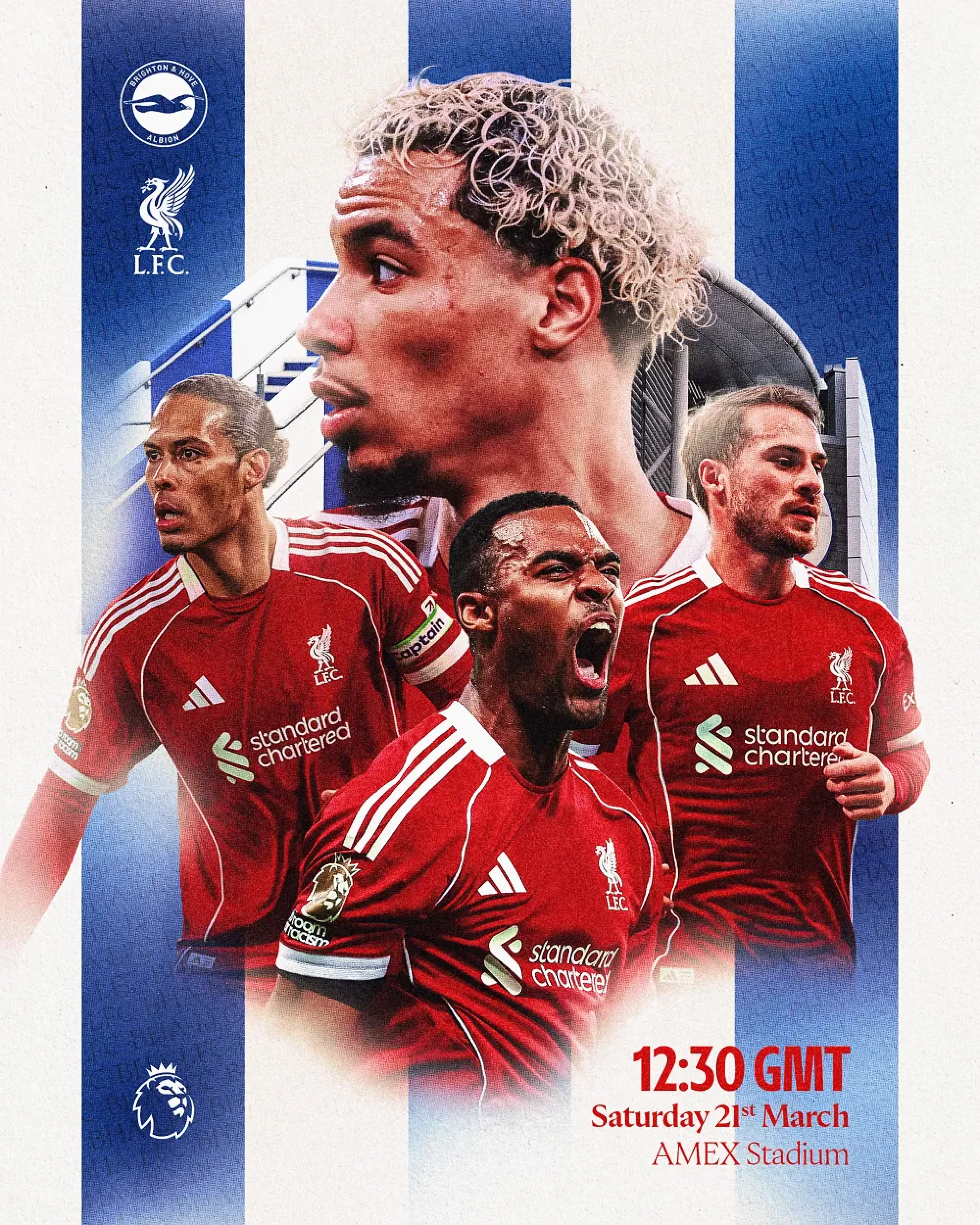 Brighton vs Liverpool - poster del partido